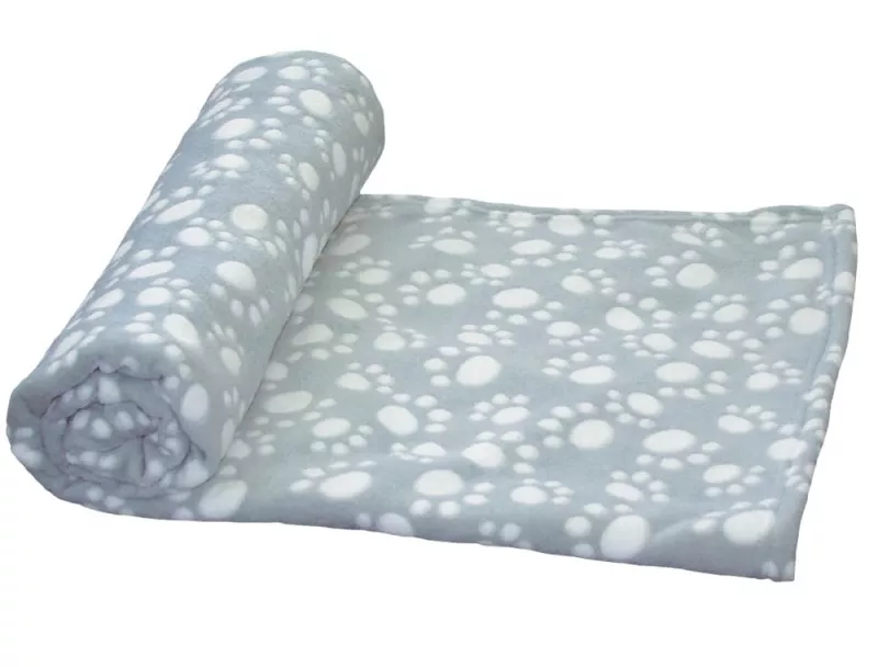 Fleece Plaid EMMI Classic grau L x B: 50 x 75 cm